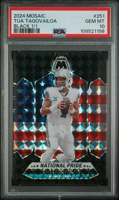 2024 Mosaic #251 Tua Tagovailoa National Pride 1/1 BLACK PSA 10