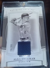 2020 DONRUSS NATIONAL TREASURES ALEX BREGMAN #112 SEPHIA GAME USED RELIC /99 HOU