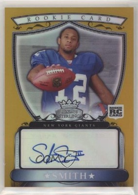 2007 Bowman Sterling Rookie Variations Gold Refractor Steve Smith Auto RC u6m