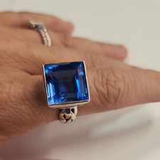 Spinel Cocktail Ring In Sterling Silver 925 Size 8.25