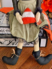 Halloween Folk Art  Primitive Looking Jol Headed Girl Shelf Sitter — photo 4