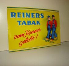 altes Blechschild 50er Jahre Reiners Tabak
