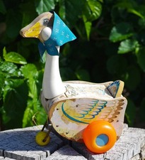 VINTAGE Fisher-Price Mother Goose Wooden Toy ORIGINAL! Made in USA 1964