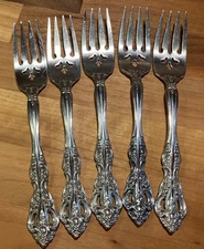 ONEIDA MICHELAGELO Cube Heirloom Stainless Flatware SALAD FORK - Set of 5 USA