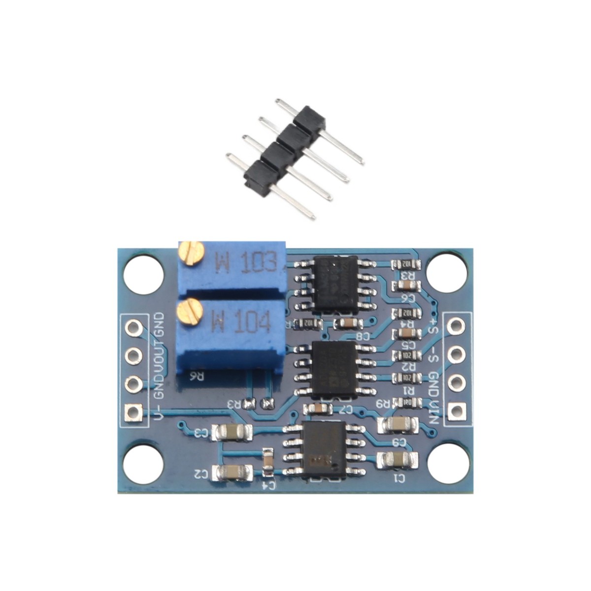 Produktbild von Yheonver AD620 Mikrovolt-Spannungsverstärker – 3-12V DC, Einstellbar Bis 1000-fach