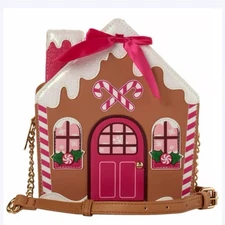 Betsey Johnson  Christmas "GINGERBREAD HOUSE" Kitsch Crossbody Bag/Purse NWT
