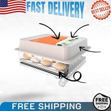 36-Egg Incubator with Automatic Turning, Humidity Control  Egg Candler