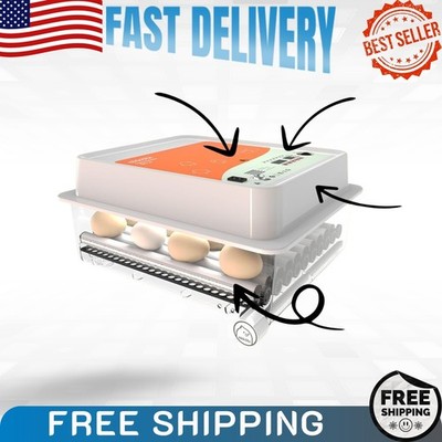 36-Egg Incubator with Automatic Turning, Humidity Control & Egg Candler