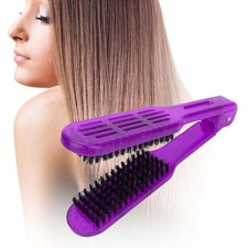 Double Sided Hair Straightening Brush, V-Shape, Bristle, Detangler, Styling