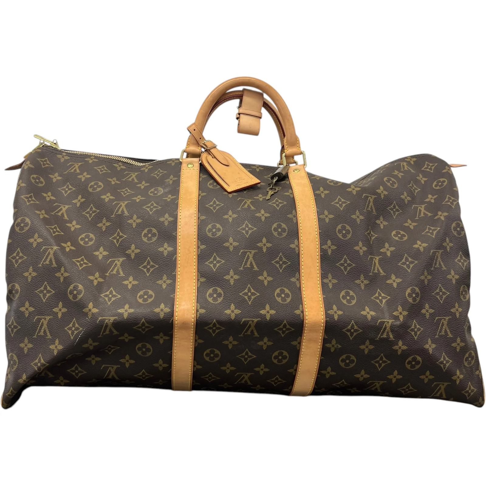 Louis Vuitton Women's Monogram Keepall 60 Travel Bag Brown