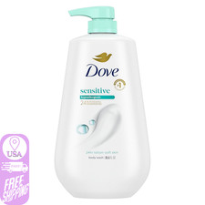 Dove Sensitive Skin Body Wash 30.6oz Pump Hypoallergenic Sulfate Free Moisturizi