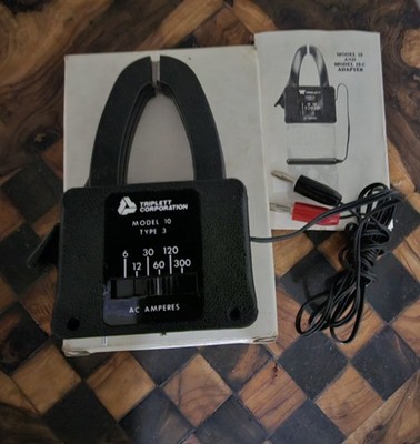 NEW Triplett Model 10 Clamp-On Adapter Type 3 Cat. No. 60-211   AC Amp Meter