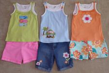 Girl's Clothes Lot Size 6X, 7, 8 -Tank Tops/Shorts. 100 Cotton. Floral.