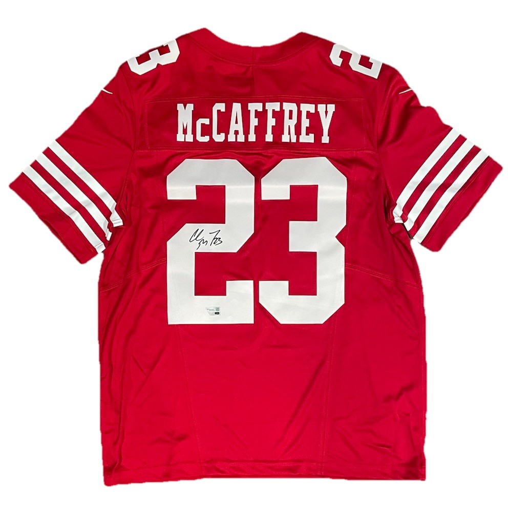 Christian McCaffrey Autographed Signed San Francisco 49ers Nike Limited Jersey; Fanatics COA 