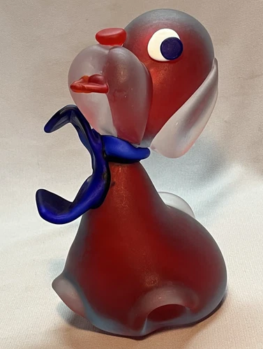 Vintage Murano Art Glass 8 1/4" Dog Figurine