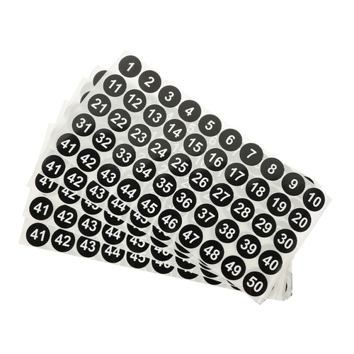 5 Sheets Digital Label Round Number Stickers for Office Numbers Small Labels - Picture 4 of 12