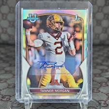 Topps 2022 Bowman University Chrome Tanner Morgan Refractor Auto RC #11 371/499