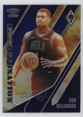 2023-24 Panini Phoenix Operation Detonation Blue 19/25 Zion Williamson #16 0po0