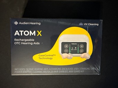 Audien Atom X OTC Hearing Aids - New In Sealed Box