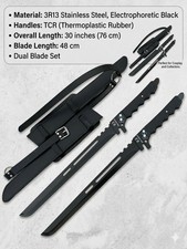 30"KAIJU NO.8|SOSHIRO HOSHINA'S DUAL SWORDS and sheath,steel blade/not sharp