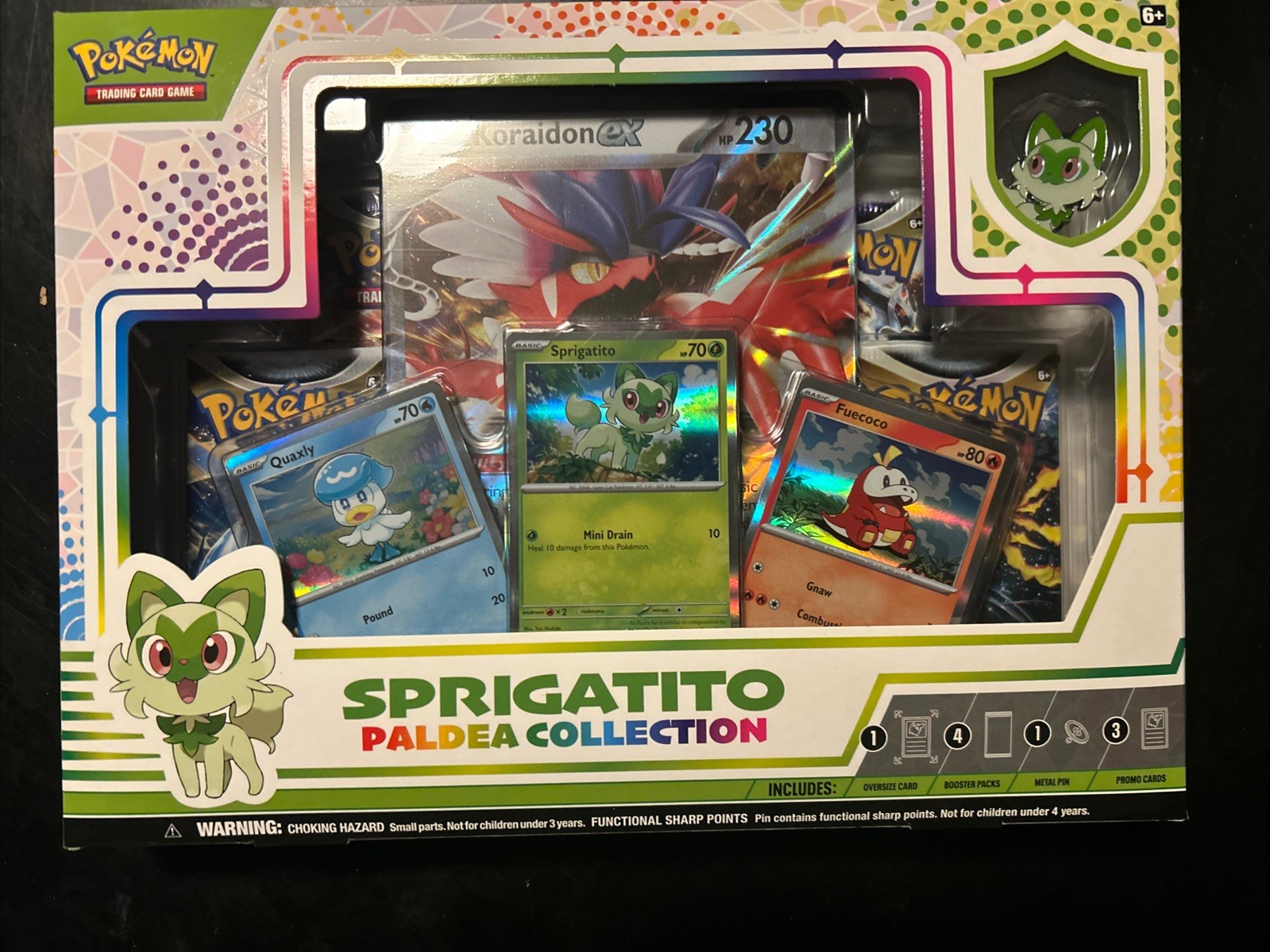 Pokemon Paldea Collection Box Sprigatito (SEALED) Koraidon