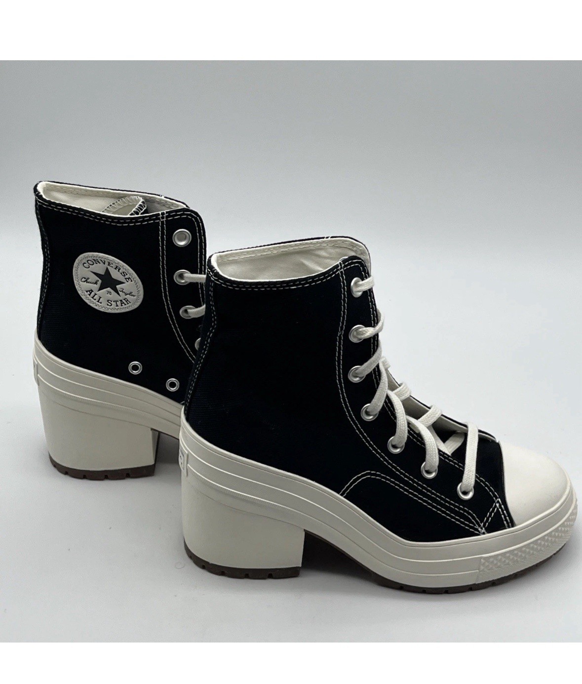 Converse Chuck 70 De Luxe Squared Heel High Black Women 12 Men 10