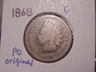 1868 INDIAN HEAD CENT G POPULAR NO PROBLEM BETTER DATE SHIPS FREE
