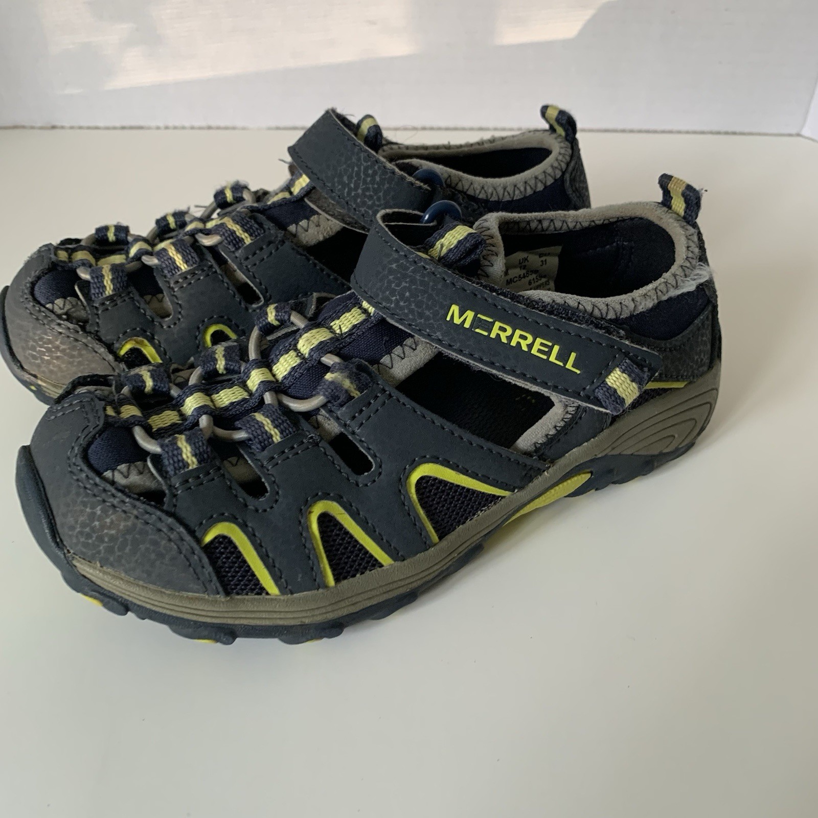 Merrell Youth Hydro H2O scarpe sandalo escursionista blu verde taglia 13M