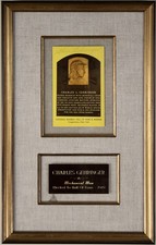 CHARLIE GEHRINGER - BASEBALL HALL OF FAME PLAQUE POSTCARD SIGNED