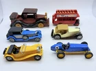 Vintage Matchbox Diecast Models Of Yesteryear 5 Cars + Bonus Wood Car