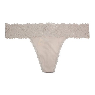 Aerie Women's Bluegrass Lace Ultra Stretchy Shine Thong Underwear 077-6777
