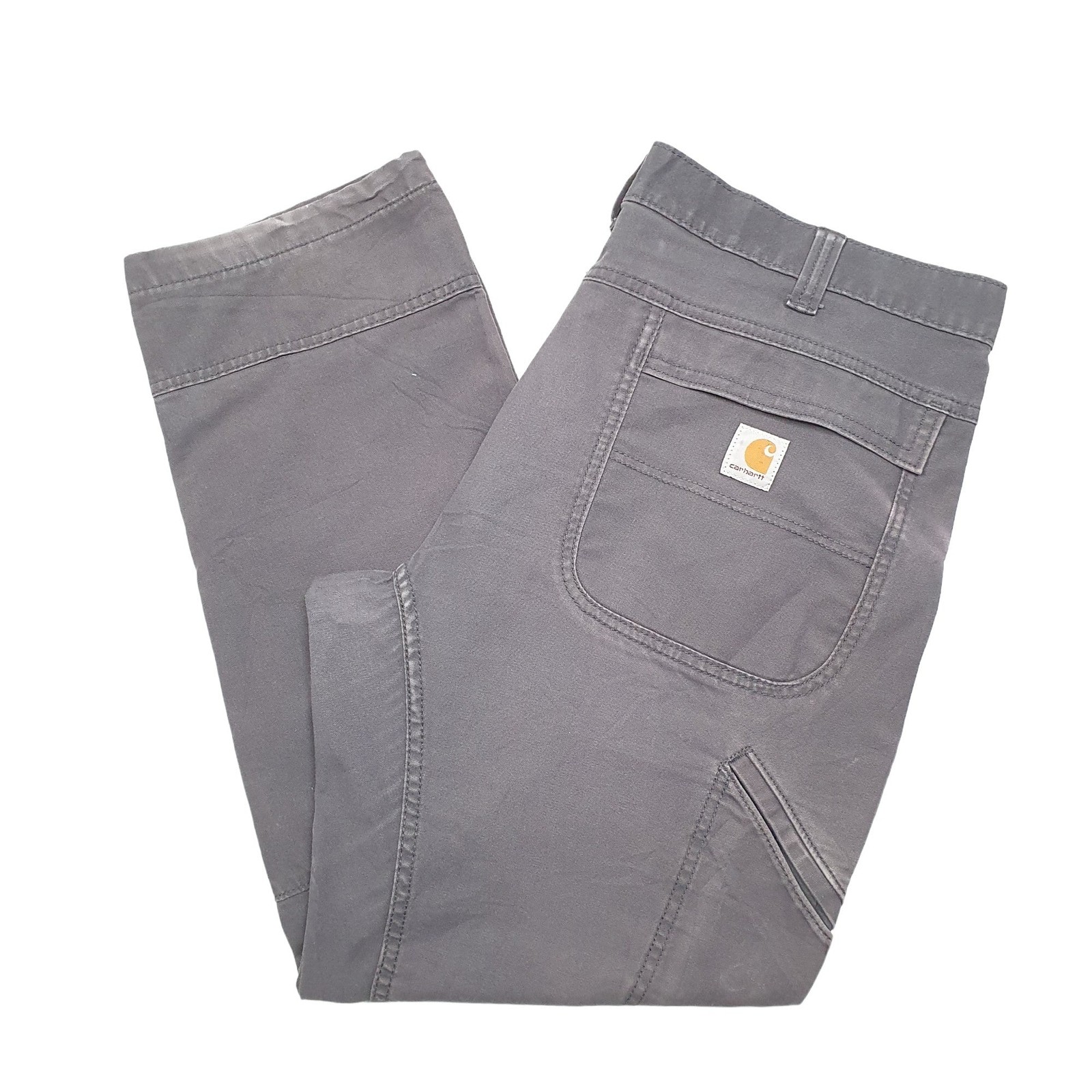 Mens Carhartt Grey Carpenter Cotton Trousers W38 L30