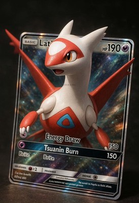 Latias GX 3D Pokémon Card Poster   13x19