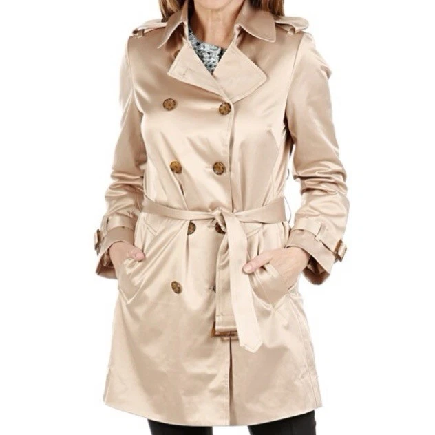 Trench-coat Joan Rivers Illusion - Taille XS - Marine - Neuf Avec Étiquettes - Coton/Polyester/Élasthanne