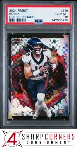 2024 TOPPS FINEST CHECKERBOARD #249 BO NIX RC PSA 10