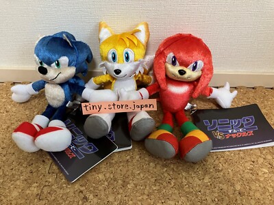 Sonic the Movie Sonic VS Knuckles Plush Mascot Set of 3 Prize SEGA 18cm Japan