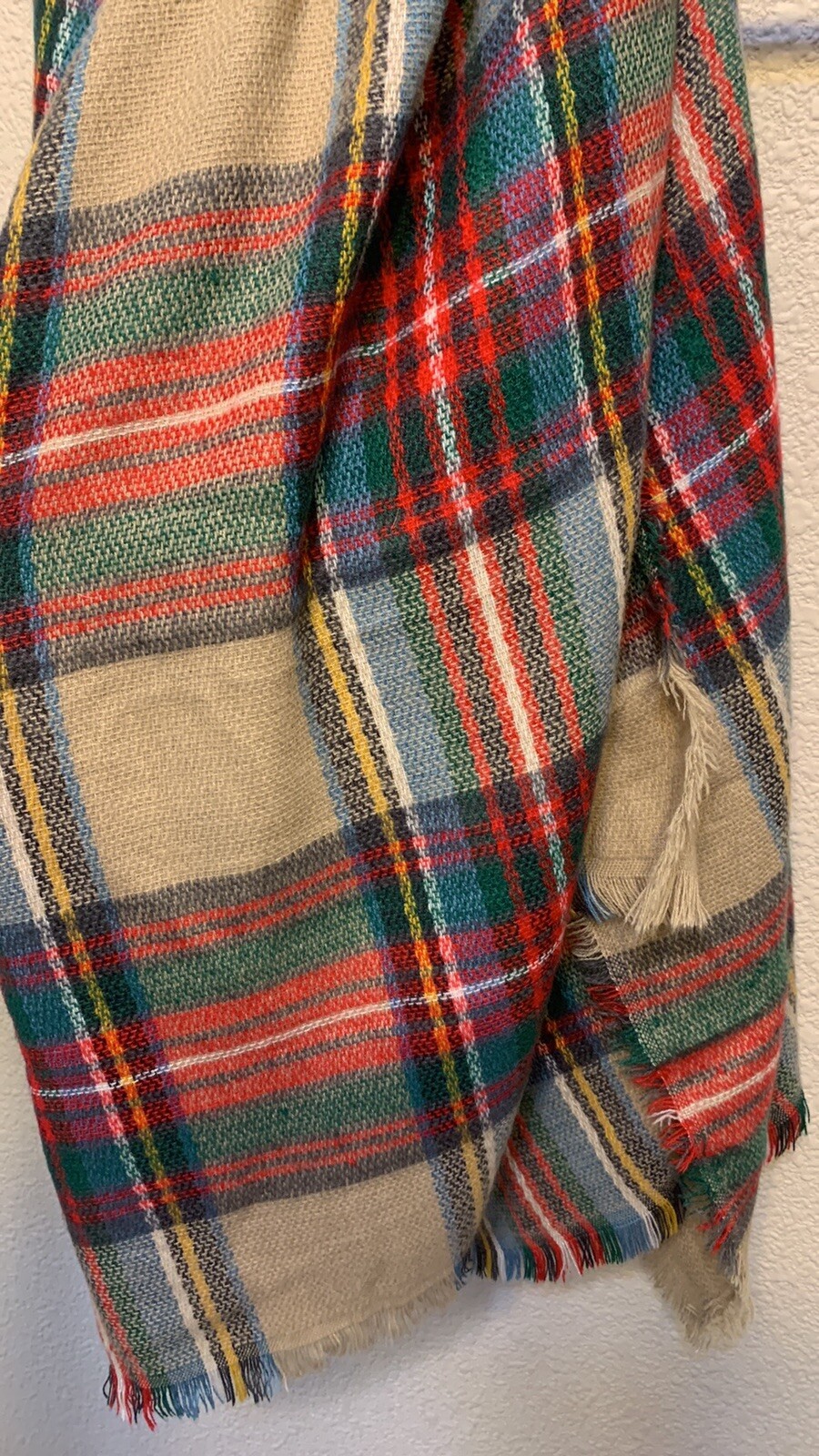 Basic plaid blanket scarf fall winter closet stap… - image 2