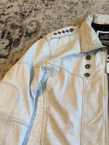 Affliction Limited Edition weiße Lederjacke Herren Größe 3XL Premium 100/108 - Bild 5 von 23
