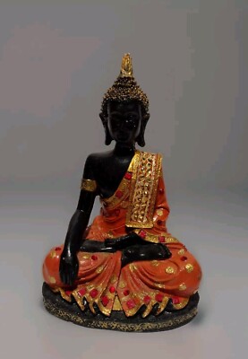 10.5 Inch Resin Buddha Statue Meditation Eastern Decor Asian Zen Enlightened 