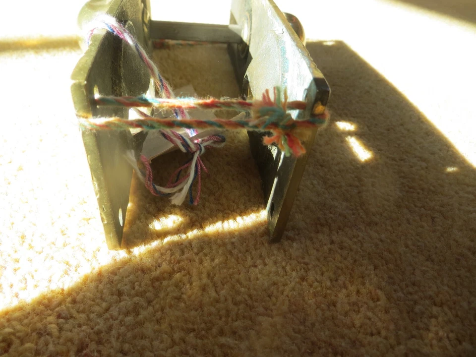 PAR de manijas de puerta de latón inusuales vintage. restauración salvamento arquitectónico Foto 4 de 4