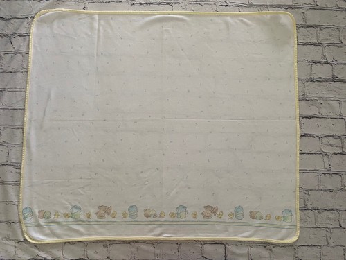 Carter's Vintage Animal Numbers Baby Blanket Yellow White Duck Elephant Puppy - Picture 20 of 23