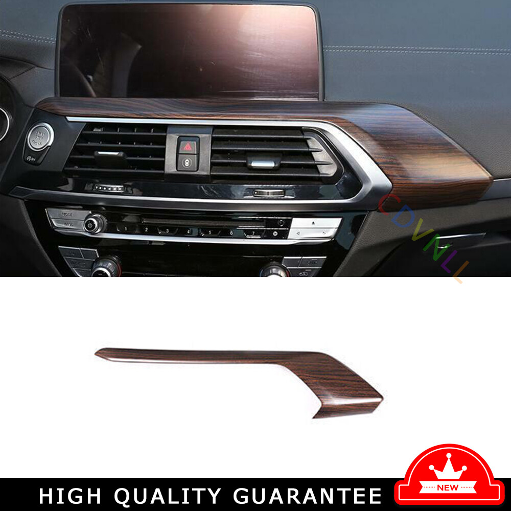 For BMW X3 G01 X4 G02 18-22 Pine Wood Grain Middle Console Dashboard Strip Trim