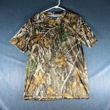 Realtree By Colosseum Mens T-Shirt Size M Multicolor Camotree Logo 100% Cotton