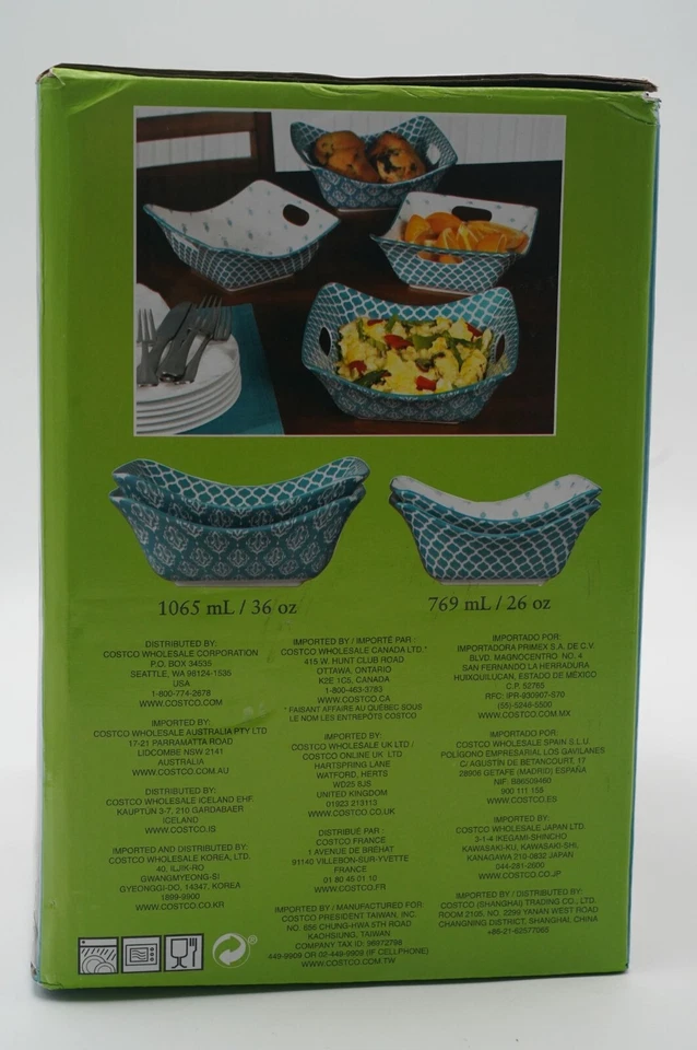 Conjunto de 4 tigelas de porcelana internacionais certificadas 36 oz e 26 oz - Imagem 3 de 4