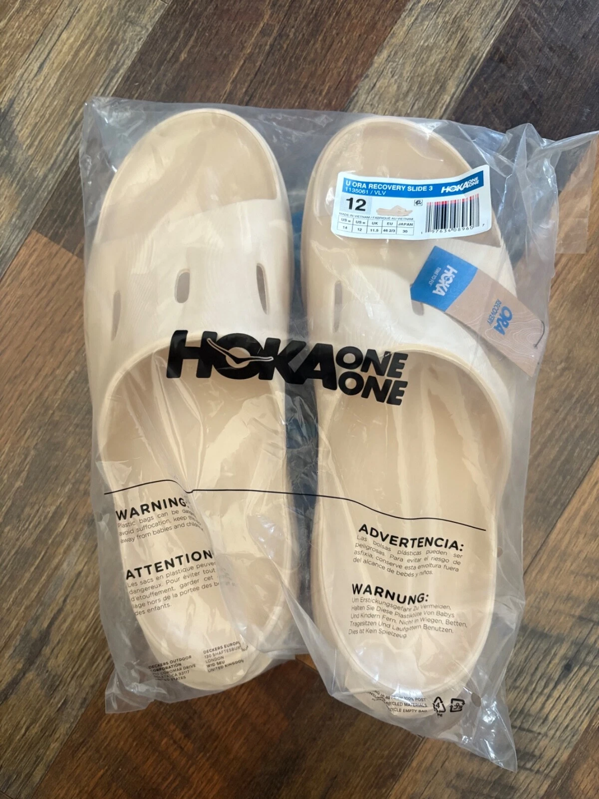 HOKA ONE ONE Sandali comodi Hoka Ora Recovery Slides 3 'Vaniglia' US uomo 12 donna 14
