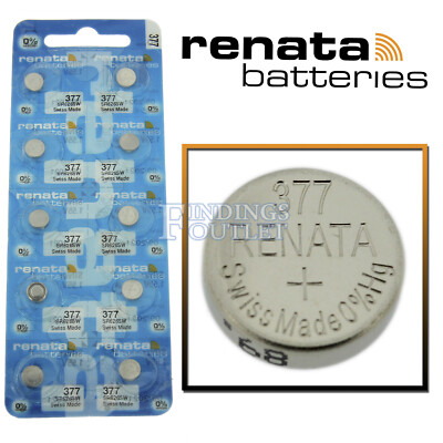 377 Renata Watch Battery SR626SW Swiss Made 0% Mercury Official Distributor