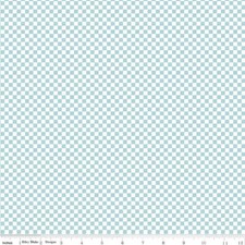 Riley Blake Check Please C820 Aqua Cotton