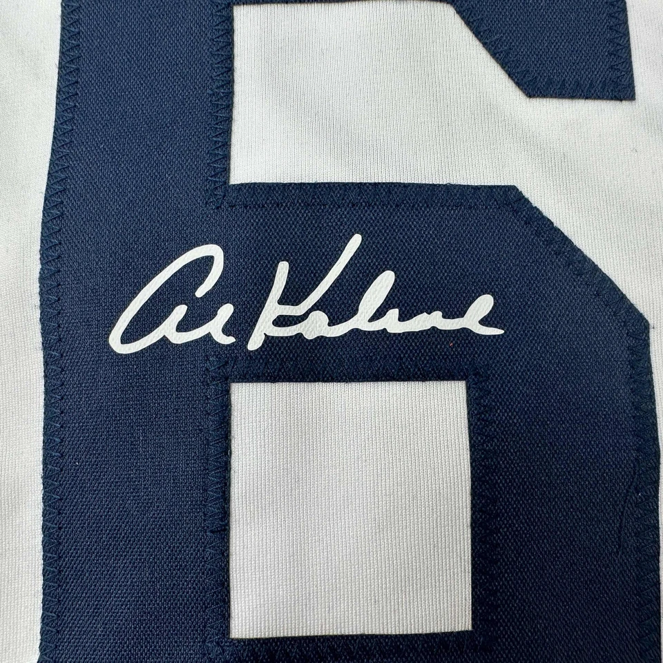 Camiseta deportiva facsímil autografiada Al Kaline Detroit blanca reimpresión talla XL para hombre Foto 2 de 4