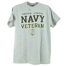 United States U.S. Navy Proud Veteran Military Adults Crew Neck Tshirt Tee
