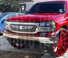 2000-2006 Gmc Yukon Chrome Grill Triple Weave Mesh Tiarra Grille 1pc 2000-2006 Gmc Yukon Chrome Grill Triple Weave Mesh Tiarra Grille 1pc